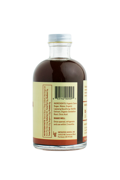 RAFT Smoked Tea Vanilla Syrup - Improper Goods, LLC